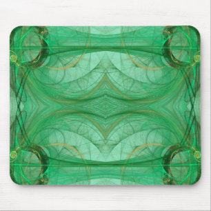 Grönt Fractal Mousepad Musmatta