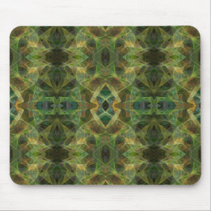 Grönt Fractal Mousepad Musmatta