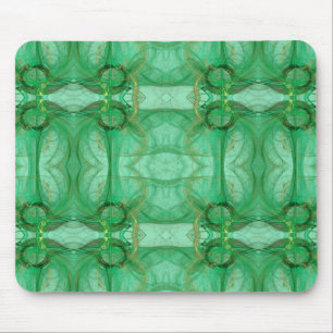 Grönt Fractal Mousepad Musmatta