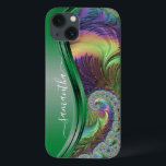 Grönt Fractal Namnteckning Namn<br><div class="desc">Denna design finns även tillgänglig på andra mobila modeller. Välj Enhetstyp om du vill visa andra iPhone, Samsung Galaxy eller Google fodral. Vissa stilar kan ändras genom att markera Stil om det är ett alternativ. Du kan också överföra den här designen till en annan produkt. Den här designen kan vara...</div>