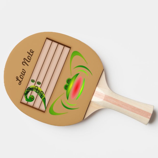 Grönt från låg anteckning pingisracket (Sidan)