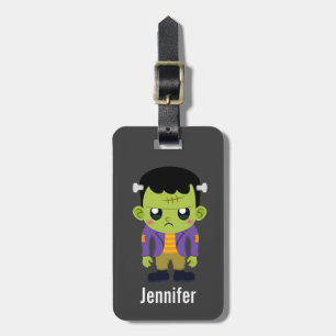 Grönt Frankenstein Monster Halloween Bagagebricka