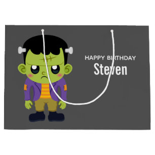 Grönt Frankenstein Monster Halloween Birthday