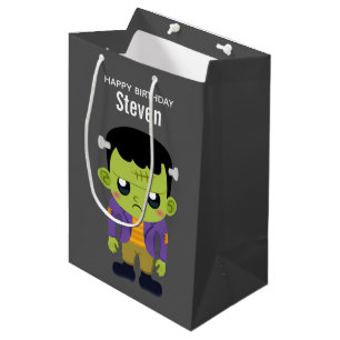Grönt Frankenstein Monster Halloween Birthday