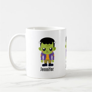 Grönt Frankenstein Monster Halloween Kaffemugg