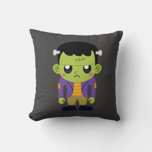 Grönt Frankenstein Monster Halloween Kudde
