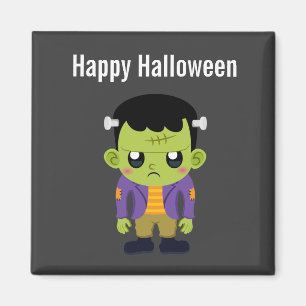 Grönt Frankenstein Monster Halloween Magnet