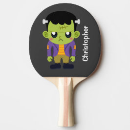 Grönt Frankenstein Monster Halloween Pingisracket