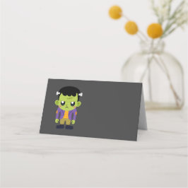 Grönt Frankenstein Monster Halloween Placeringskort
