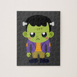 Grönt Frankenstein Monster Halloween Pussel