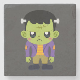 Grönt Frankenstein Monster Halloween Stenunderlägg