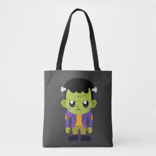 Grönt Frankenstein Monster Halloween Tygkasse