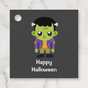 Grönt Frankenstein Monster Happy halloween Gåvor Etiketter