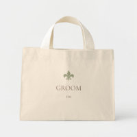 Grönt Fransk Fleur de Lis Groom Initial Monogram