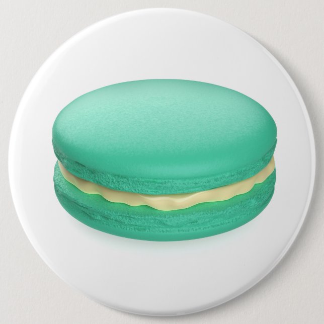 Grönt fransk macaron knapp (Framsida)
