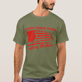 Grönt Freedom Land Distress Red Flagga T-Shirt