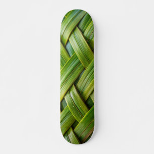 Grönt Fresh Bamboo Weave Mini Skateboard Bräda 18,5 Cm