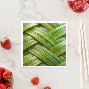 Grönt Fresh Bamboo Weave Pappersservett