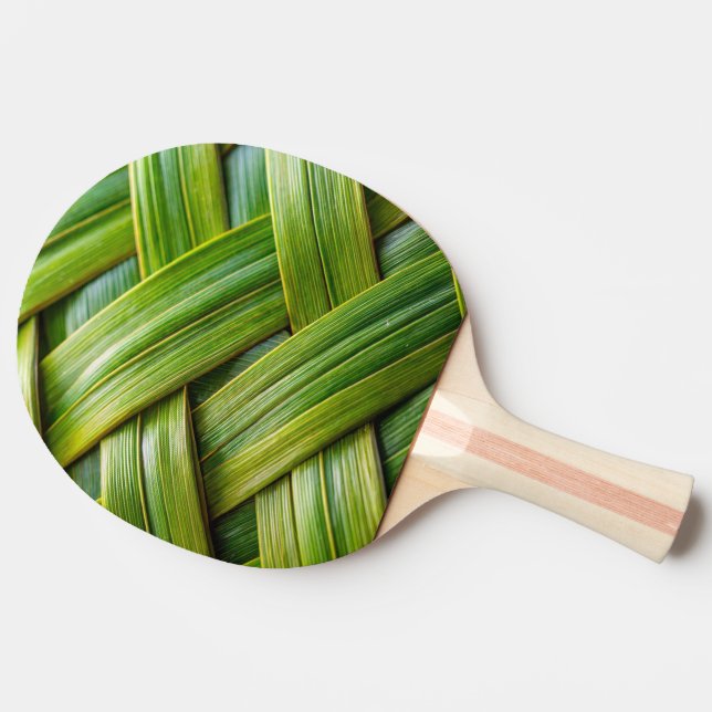 Grönt Fresh Bamboo Weave Pingisracket (Sidan)