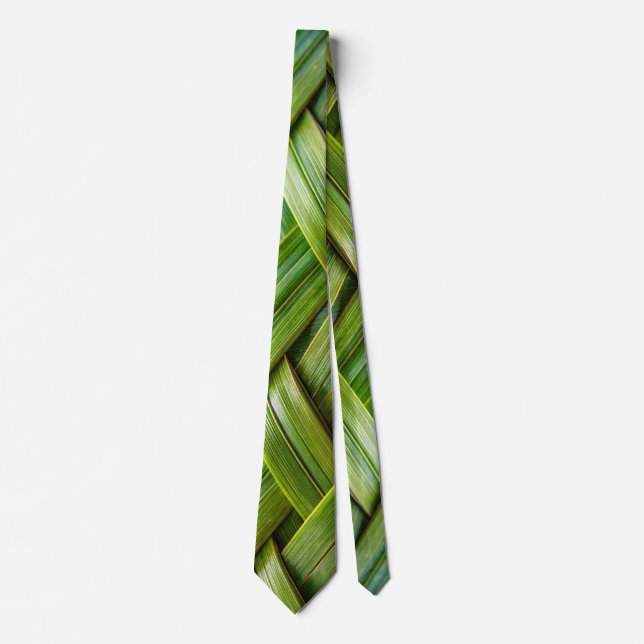 Grönt Fresh Bamboo Weave Slips (Framsida)