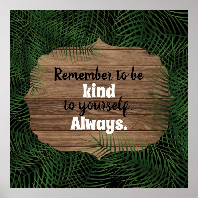 Grönt Fresh Exotic Handflatan Löv  inspirationsoff Poster (Framsidan)