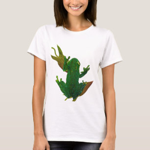 Grönt Frog Art T Shirt