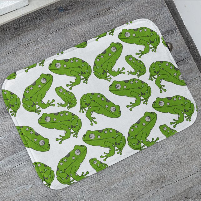 Grönt Frog Badrumsmatta (Cartoon frog pattern bath mat)