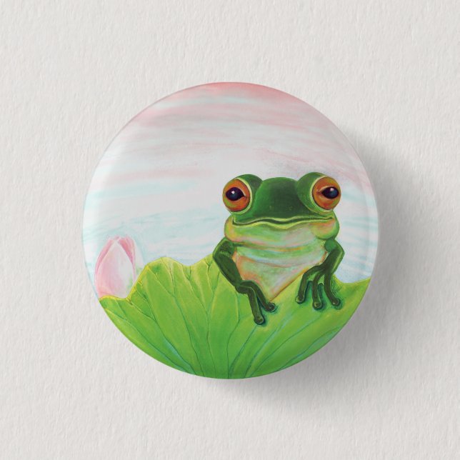 Grönt Frog bakom knapparna för lockplattor Knapp (Framsida)