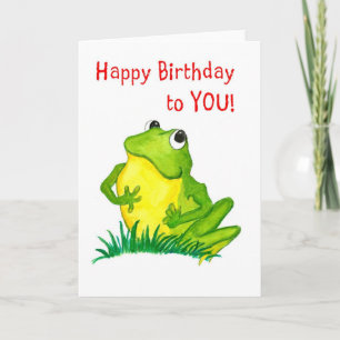 Grönt Frog Birthday Card Kort