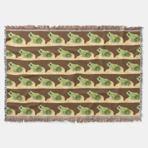 Grönt Frog Filt