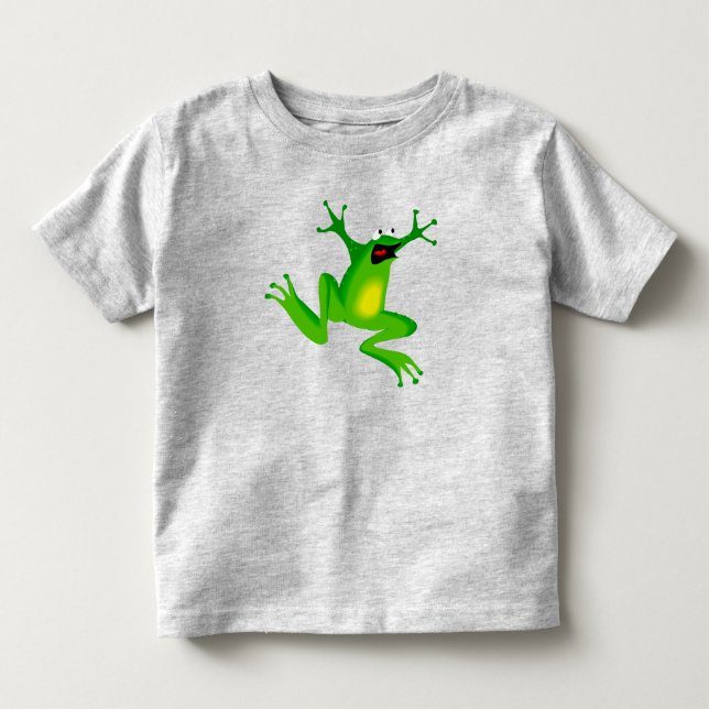 Grönt-FROG FÖR CUTE FUNNY T-shirt (Framsida)