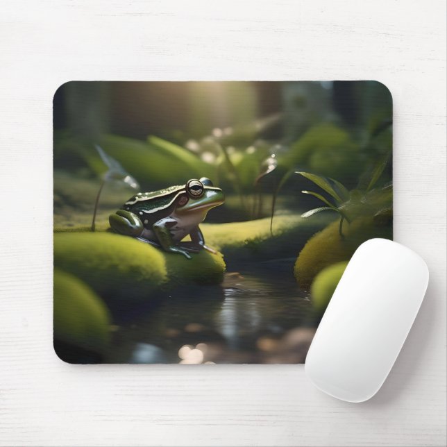 Grönt Frog Forest Life Musmatta (Med mus)