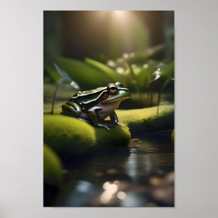Grönt Frog Forest Life Poster