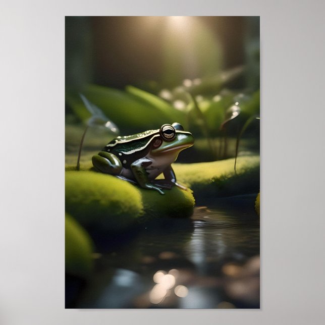 Grönt Frog Forest Life Poster (Framsidan)