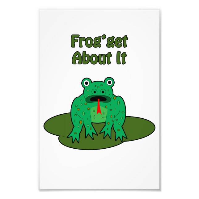 Grönt Frog - Grog får veta det Fototryck (Framsidan)
