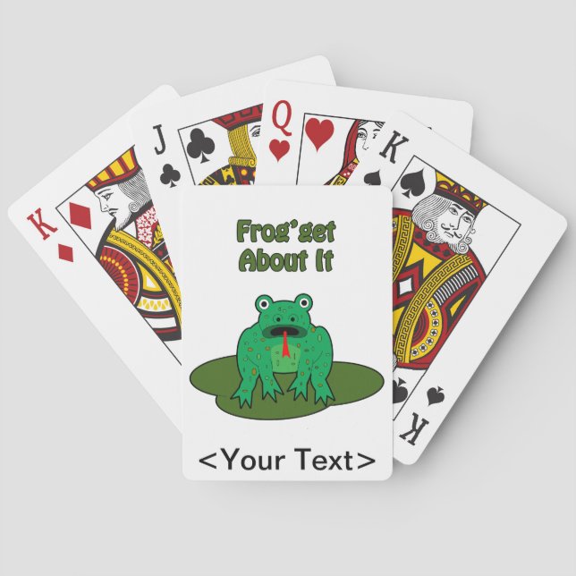 Grönt Frog - Grog får veta det Spel Kort (Baksidan)