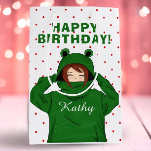 Grönt Frog Hoody Teckning Birthday