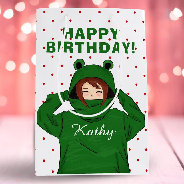 Grönt Frog Hoody Teckning Birthday (Skapare uppladdad)