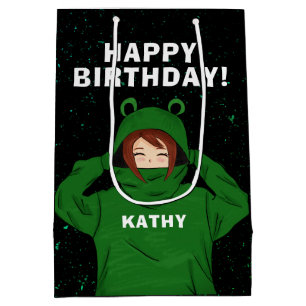 Grönt Frog Hoody Teckning Birthday