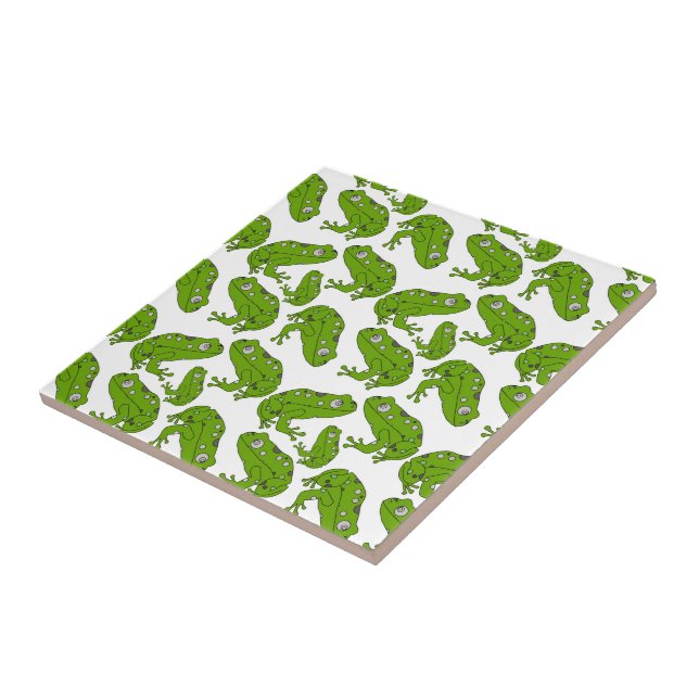 Grönt Frog Kakelplatta (Sidan)
