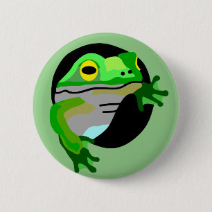 Grönt Frog Knapp
