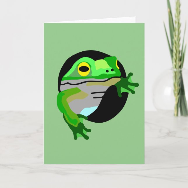 Grönt Frog Kort (Framsida)