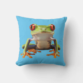Grönt Frog Kudde