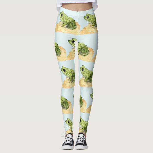 Grönt Frog Leggings (Framsida)