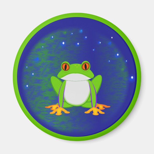 Grönt Frog Magnet (Framsidan)