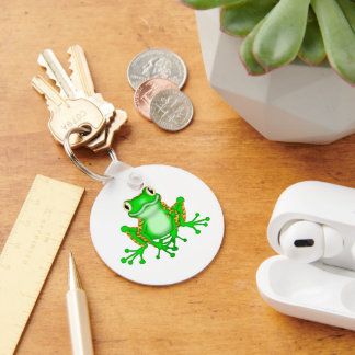 Grönt Frog Nyckelring