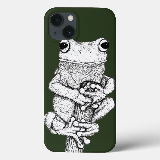 Grönt Frog på Fodral - Art av Skye Ryan-Evans © (Baksida)