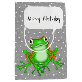 Grönt Frog på Polka dots