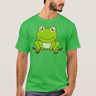 Grönt Frog på Skateboard Funny Animal T Shirt