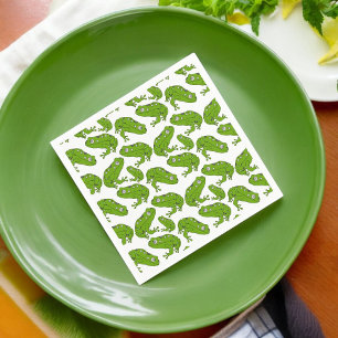 Grönt Frog Pappersservett